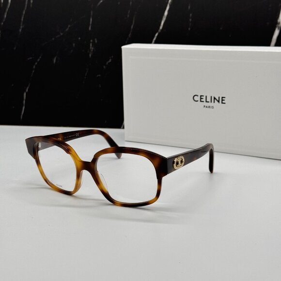 NEW CELINE CL50074I 053 WOMEN HAVANA BROWN EYEGLASSES CELINE CL50074I - Picture 1 of 10